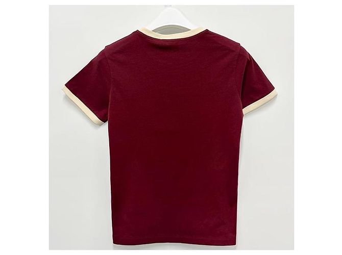 Miu Miu Gerades T-Shirt mit Logo Amaranth Weiß - Ansicht 2