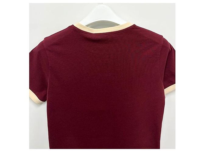 Miu Miu Gerades T-Shirt mit Logo Amaranth Weiß - Ansicht 5