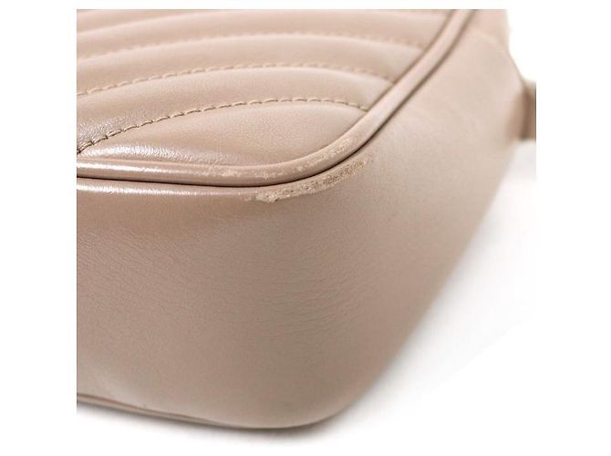 Saint Laurent Borsa a tracolla Lou beige - vista 12
