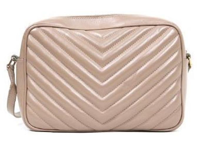 Saint Laurent Borsa a tracolla Lou beige - vista 3