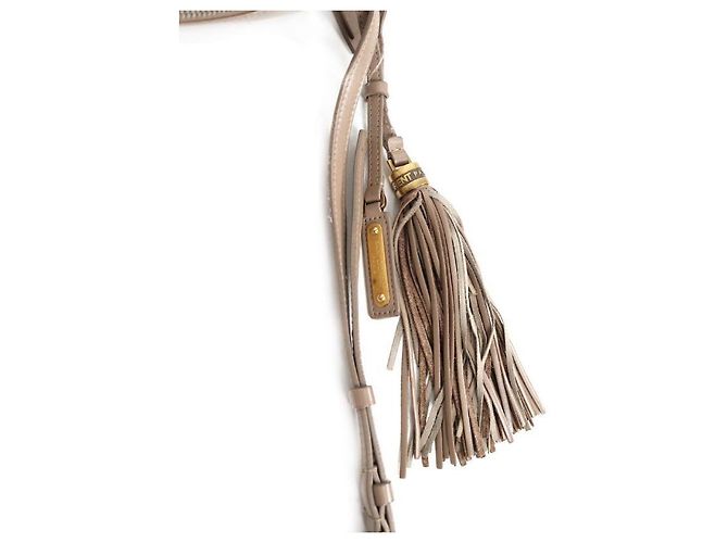 Saint Laurent Borsa a tracolla Lou beige - vista 8