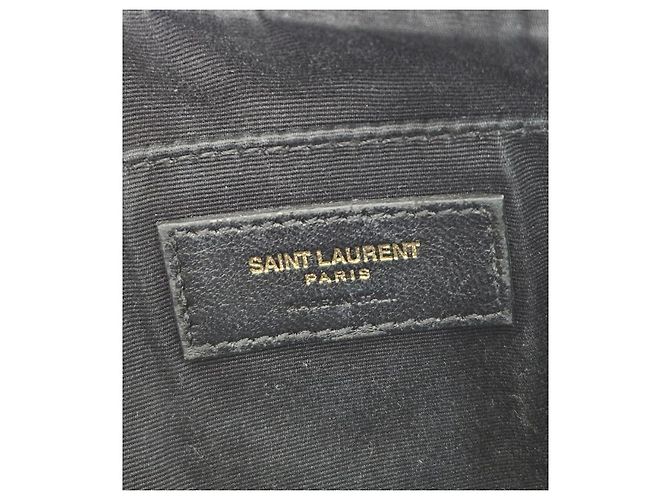 Saint Laurent Borsa a tracolla Lou beige - vista 9