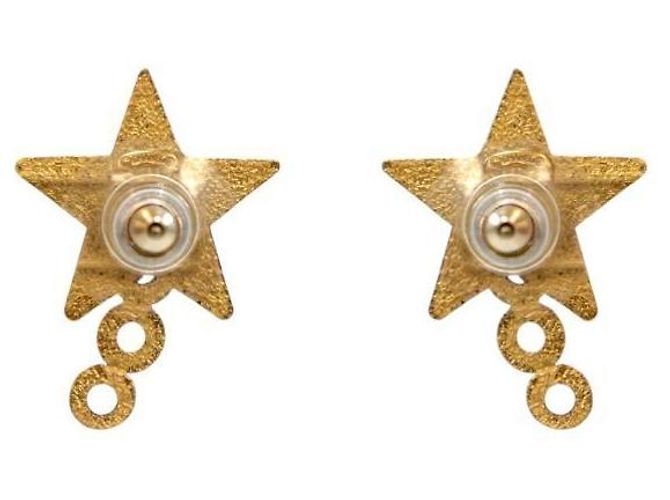 Chanel Pendientes Coco Star de oro Negro - vista 3