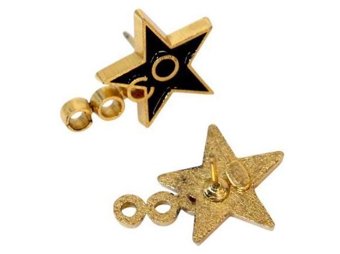 Chanel Pendientes Coco Star de oro Negro - vista 4