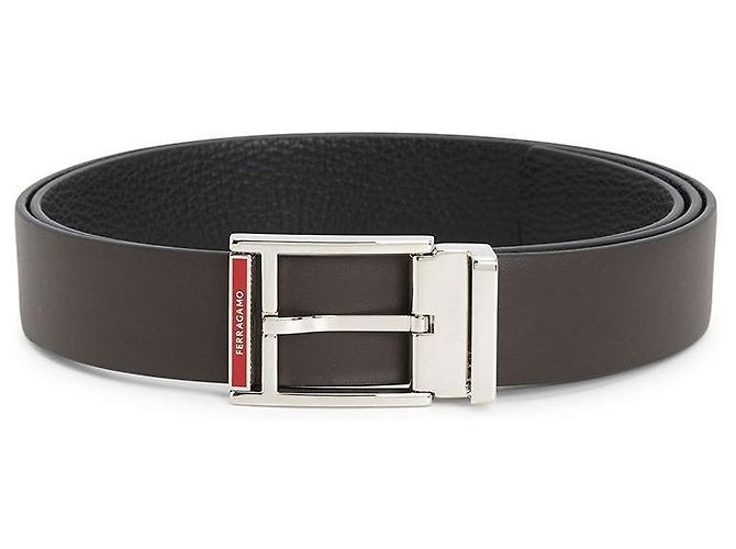 Salvatore Ferragamo Men's Reversible Belt (Pre-Cutting) Black - view 3