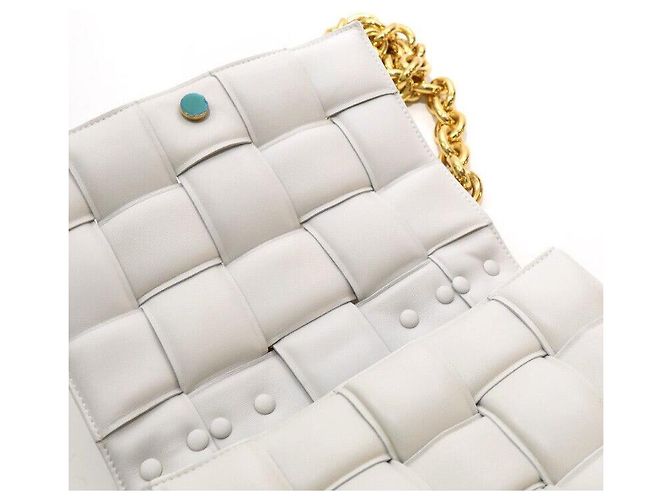Cassette Bottega Veneta Bolsa de ombro de corrente acolchoada Branco - vista 6