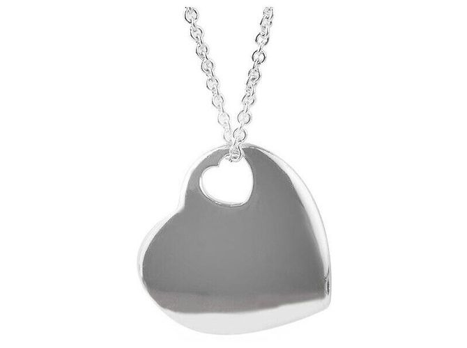 Tiffany & Co Collana in argento con pendente a forma di cuore - vista 2