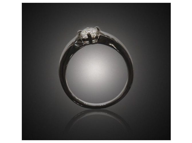 Bulgari Venetia Torcello Ehering aus Platin mit Diamant, Größe - Ansicht 2