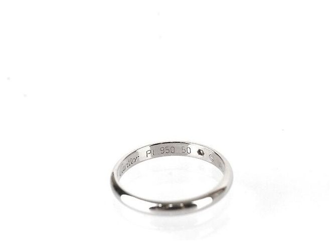 Cartier Ehering aus Platin mit Diamant - Größe Silber - Ansicht 5