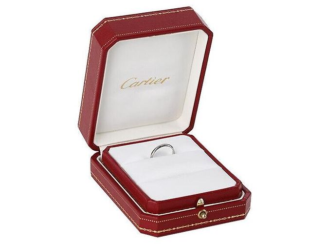 Cartier Ehering aus Platin mit Diamant - Größe Silber - Ansicht 6