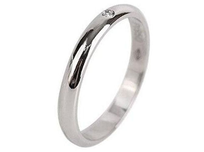 Cartier Ehering aus Platin mit Diamant - Größe Silber - Ansicht 7