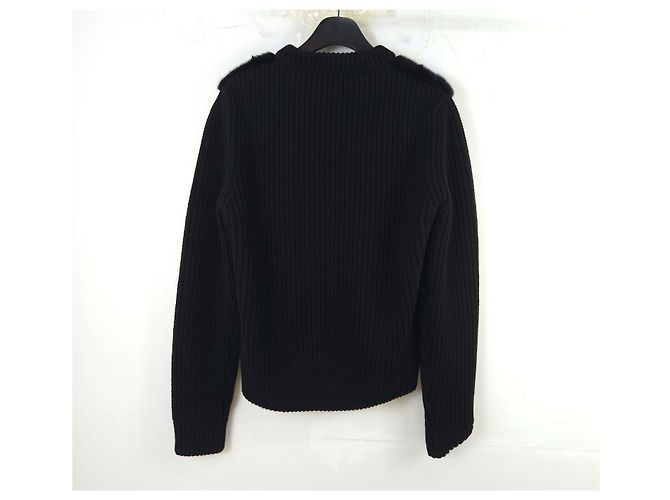 Louis Vuitton Mink Fur Monogram Knit Black - view 3