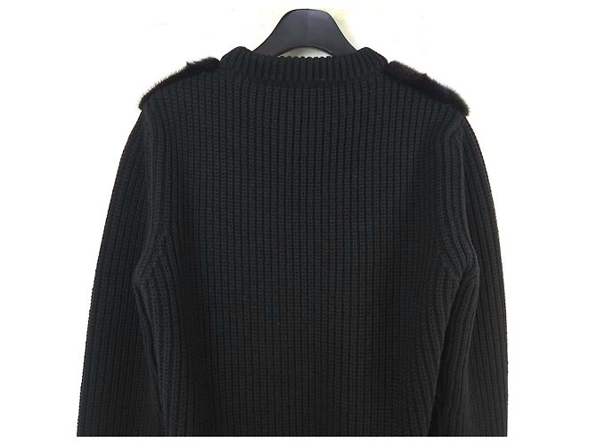 Louis Vuitton Mink Fur Monogram Knit Black - view 4