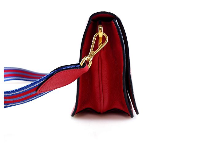 Prada Bolsa de Ombro Crossbody Vitello Daino Vermelho - vista 2