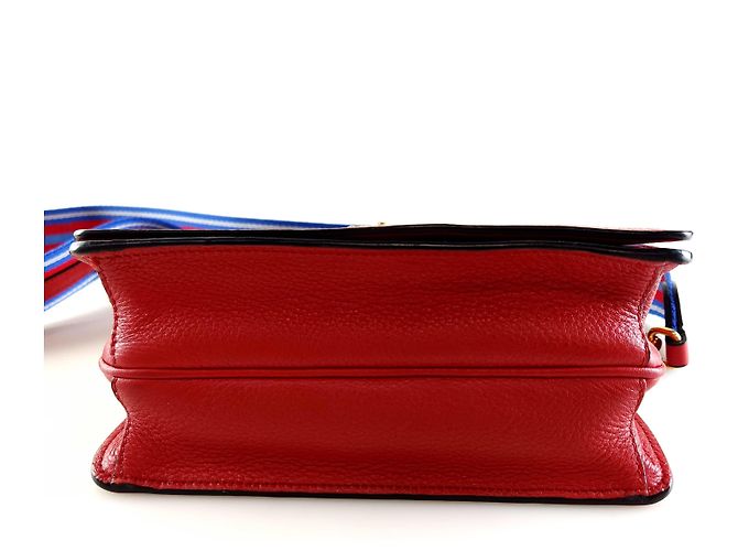 Prada Bolsa de Ombro Crossbody Vitello Daino Vermelho - vista 4