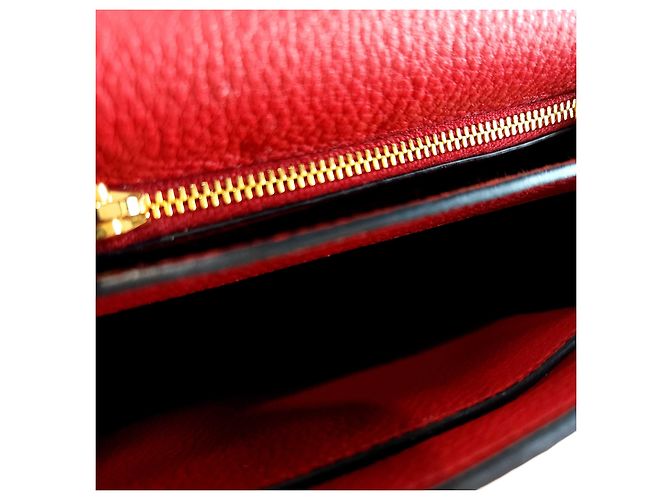 Prada Bolsa de Ombro Crossbody Vitello Daino Vermelho - vista 5