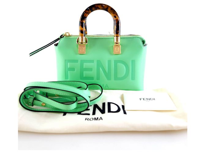Fendi Borsa a tracolla Boston By The Way Verde - vista 6