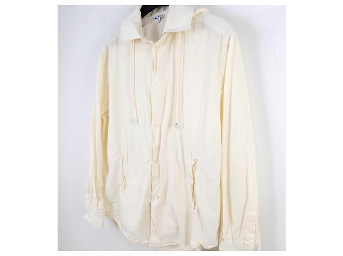 Loewe Camicia overshirt in cotone con cappuccio Anagram Multicolore - vista 2