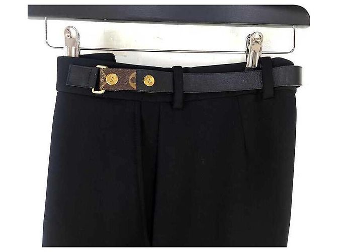 Louis Vuitton Cinturón Monogram Strap Pantalones Clásicos Negro - vista 5