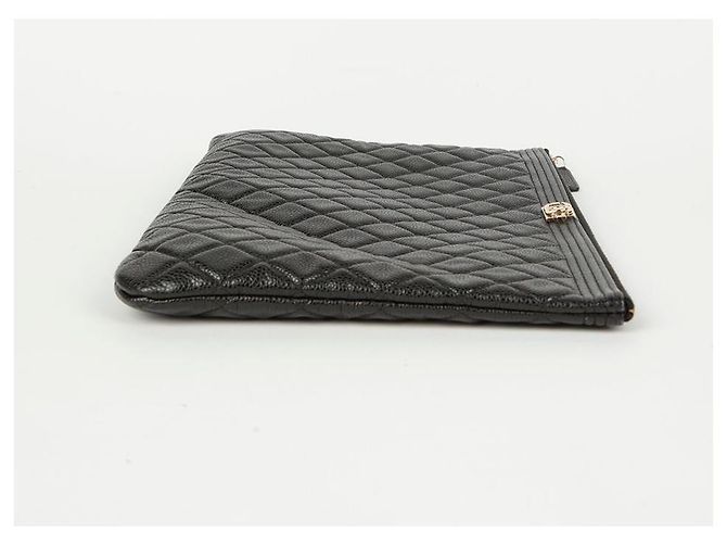 Chanel Clutch Grande Boy Caviar Nero - vista 5