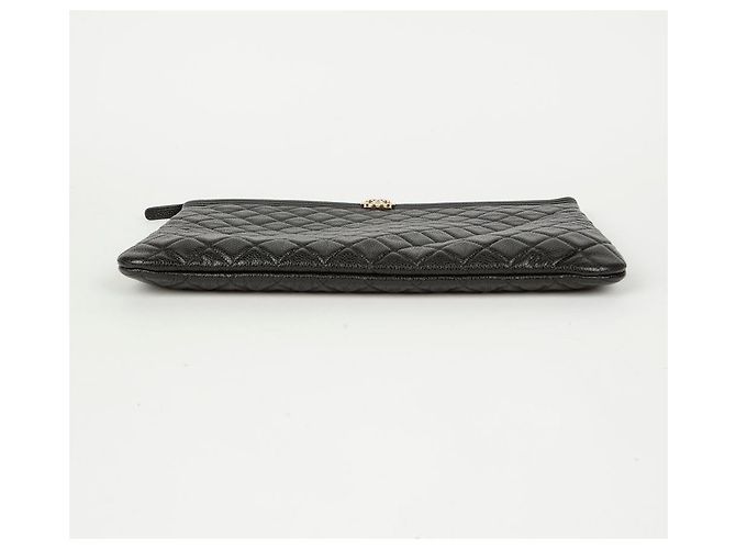 Chanel Clutch Grande Boy Caviar Nero - vista 6