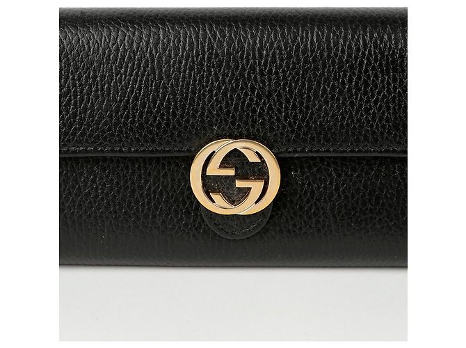 Gucci Interlocking Long Wallet Black - view 2