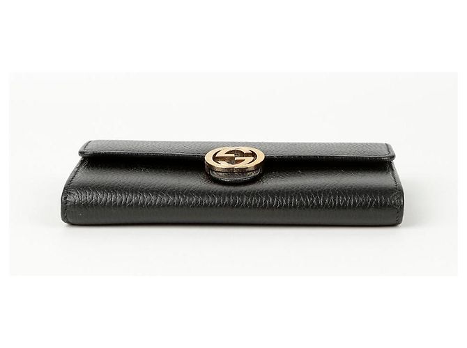 Gucci Interlocking Long Wallet Black - view 5