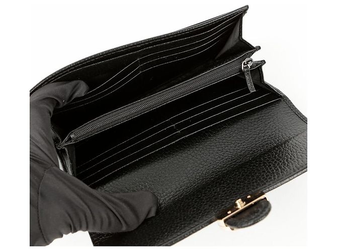 Gucci Interlocking Long Wallet Black - view 8