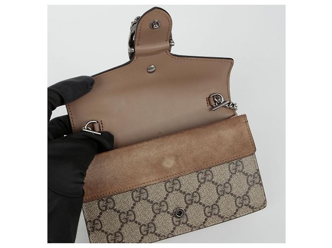 Gucci Borsa a tracolla incrociata super mini Dionysus con catena Bianco - vista 8