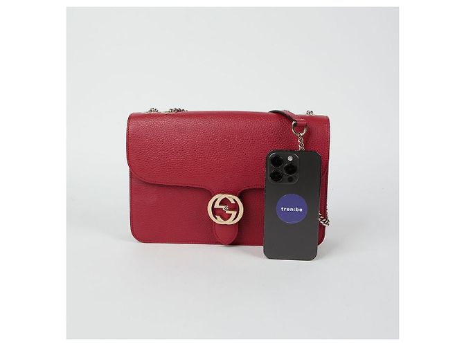 Gucci Borsa a spalla media intrecciata Rosso - vista 10