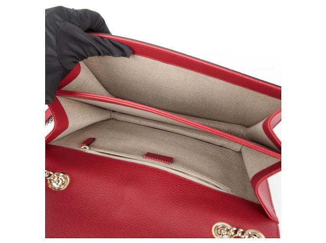 Gucci Borsa a spalla media intrecciata Rosso - vista 13