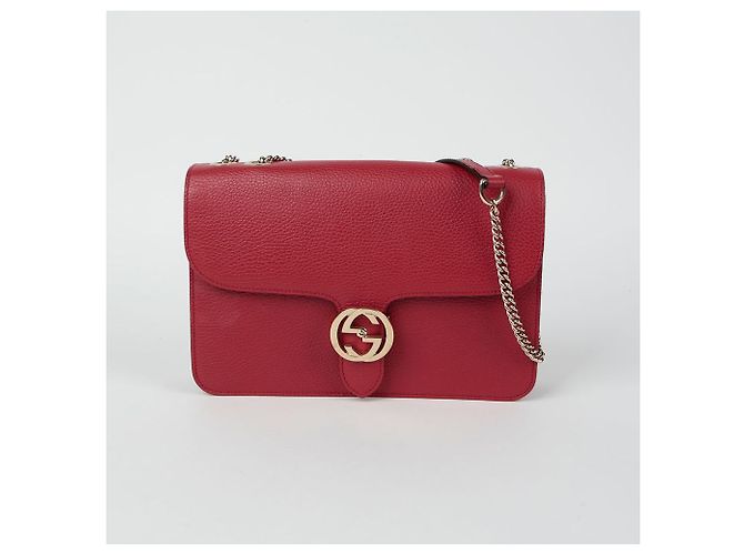 Gucci Borsa a spalla media intrecciata Rosso - vista 2
