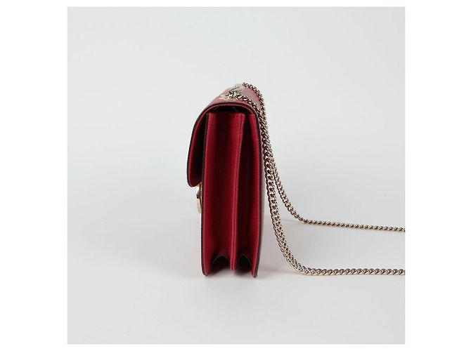 Gucci Borsa a spalla media intrecciata Rosso - vista 6