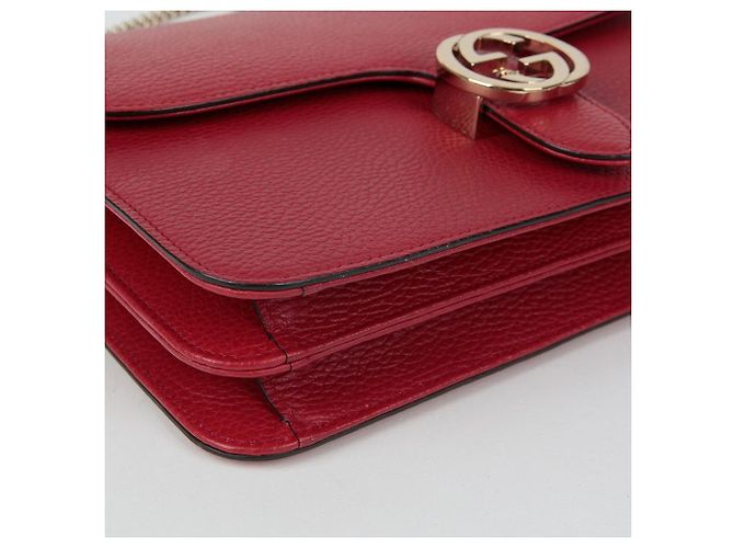 Gucci Borsa a spalla media intrecciata Rosso - vista 9
