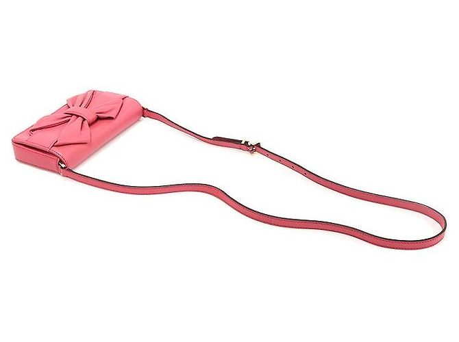 Valentino Borsa a tracolla in pelle rosa profondo con nastro - vista 4