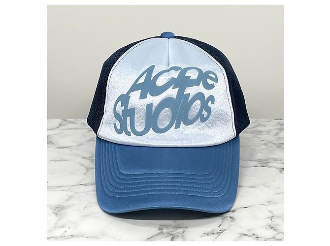 Acne Baseballkappe mit Logo-Print Multi Blau - Ansicht 11