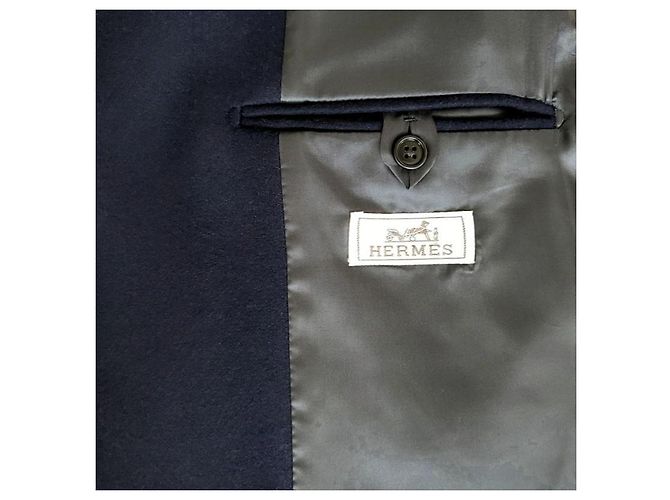 Hermès Giacca in pelle liscia di lana per uomo Stadium Nero - vista 10