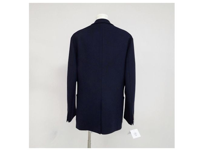 Hermès Giacca in pelle liscia di lana per uomo Stadium Nero - vista 6