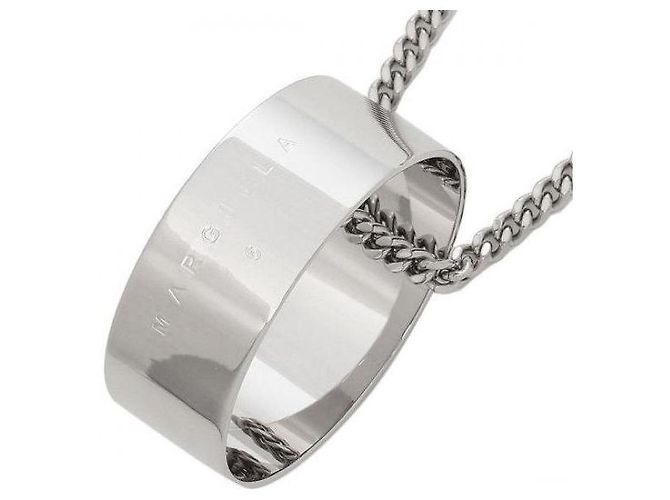Maison Martin Margiela Collar de Péndulo Grande con Logo Plata - vista 5