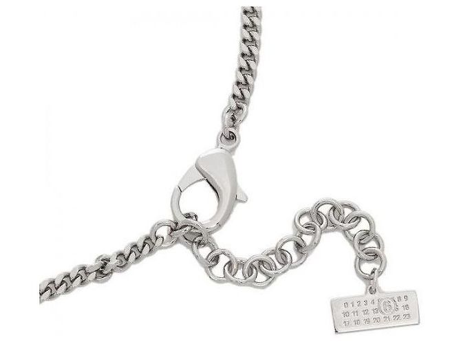 Maison Martin Margiela Collar de Péndulo Grande con Logo Plata - vista 6
