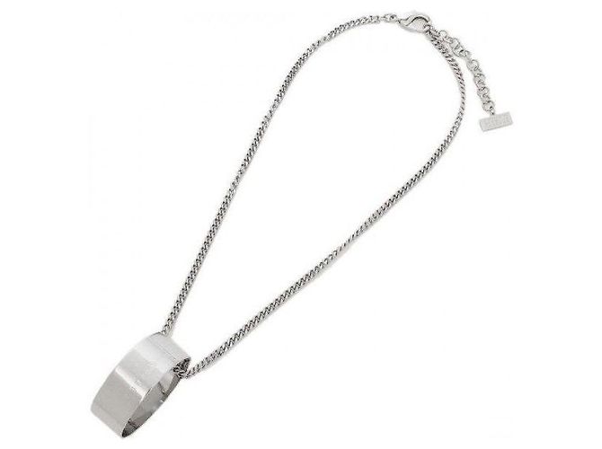 Maison Martin Margiela Collar de Péndulo Grande con Logo Plata - vista 7