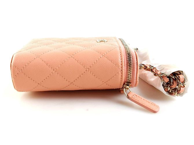 Vanity Chanel Kaviar Kosmetik Umhängetasche Rot - Ansicht 2