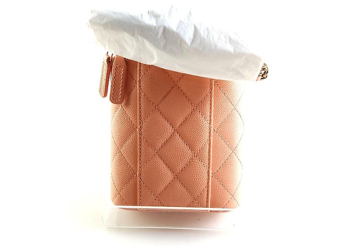 Vanity Chanel Kaviar Kosmetik Umhängetasche Rot - Ansicht 3
