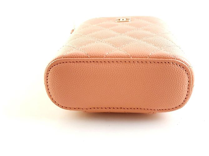 Vanity Chanel Kaviar Kosmetik Umhängetasche Rot - Ansicht 4