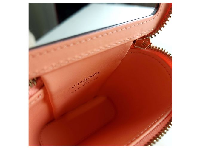 Vanity Chanel Kaviar Kosmetik Umhängetasche Rot - Ansicht 5