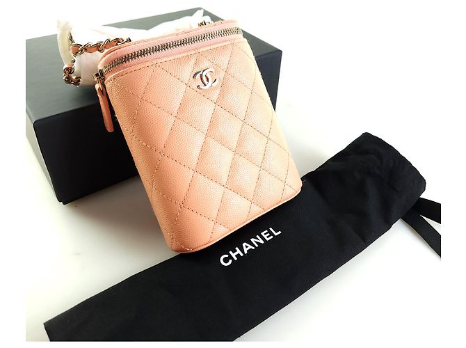 Vanity Chanel Kaviar Kosmetik Umhängetasche Rot - Ansicht 6