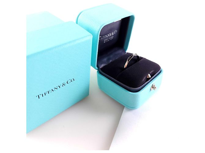 Tiffany & Co E Co Anello Stretto in Platino Nesting - vista 5