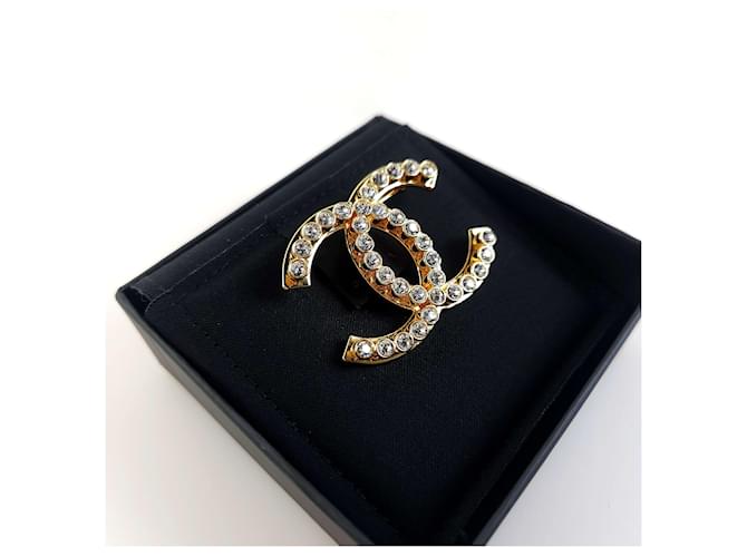 Chanel Spilla CC con cristalli Multicolore - vista 3