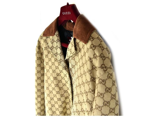 Gucci Casaco acolchoado em lona GG com cristal gradiente - vista 2