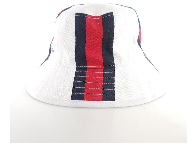 Gucci Cappello bucket in tela di cotone Web Stripe Multicolore - vista 2